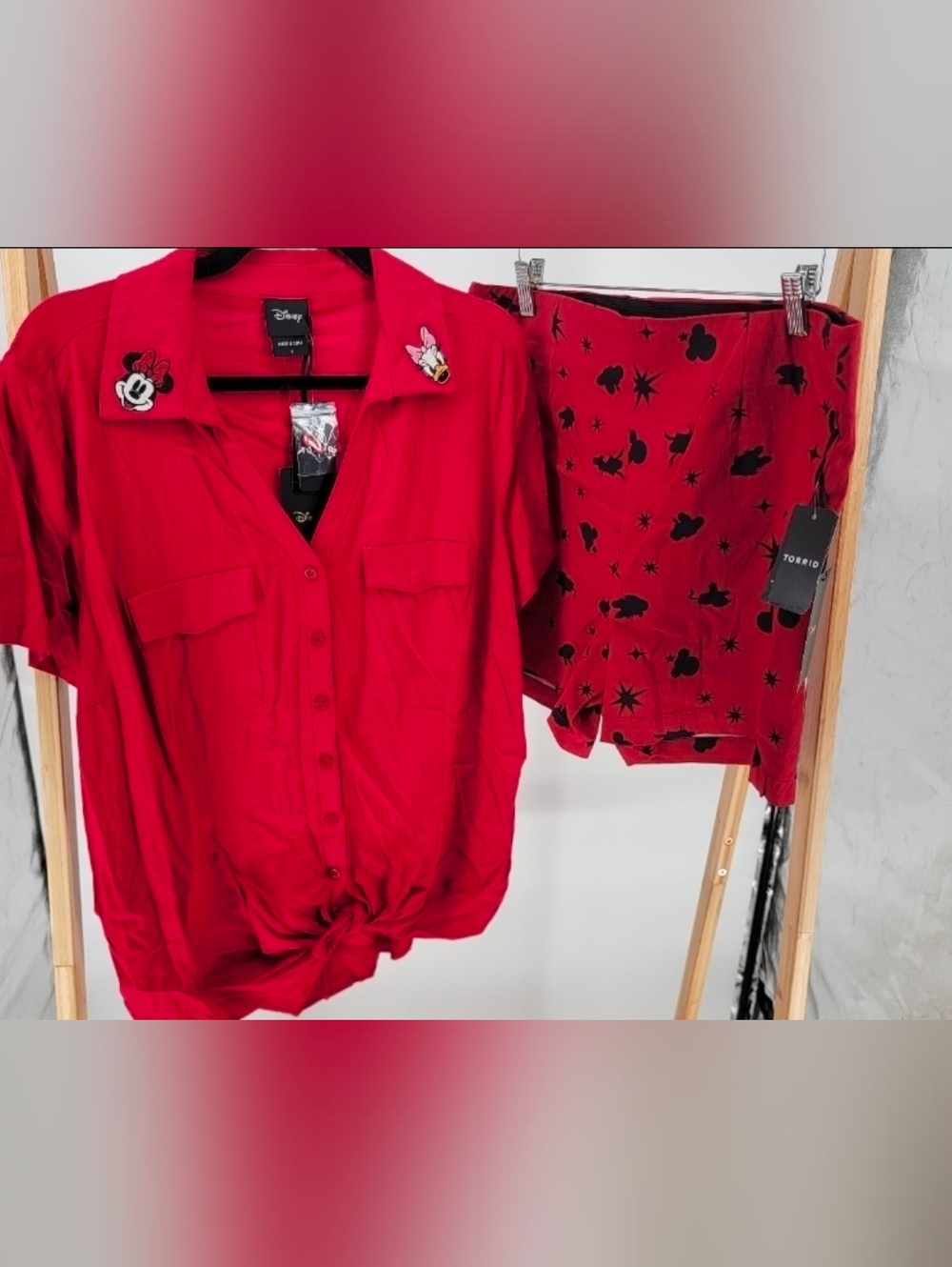 NWT Torrid Disney Americana Mickey Friends Minnie Daisy Summer Outfit Set 14-16